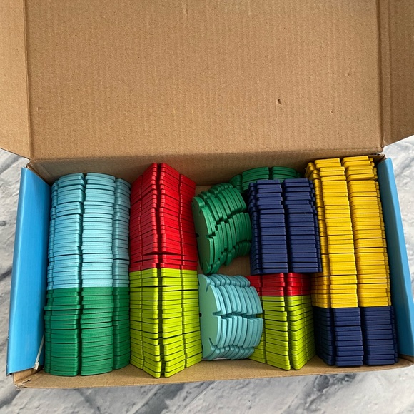 Connectagons wooden toy set connecting building learning toy - Picture 6 of 7